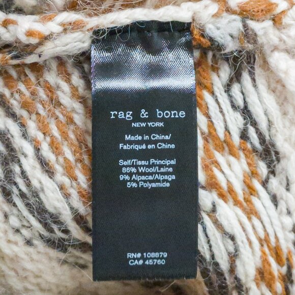 NWT Rag & Bone Hollis Fair Isle Sweater Vest Size M - Picture 13 of 14